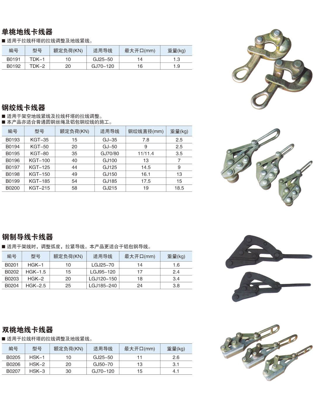 架线施工机具